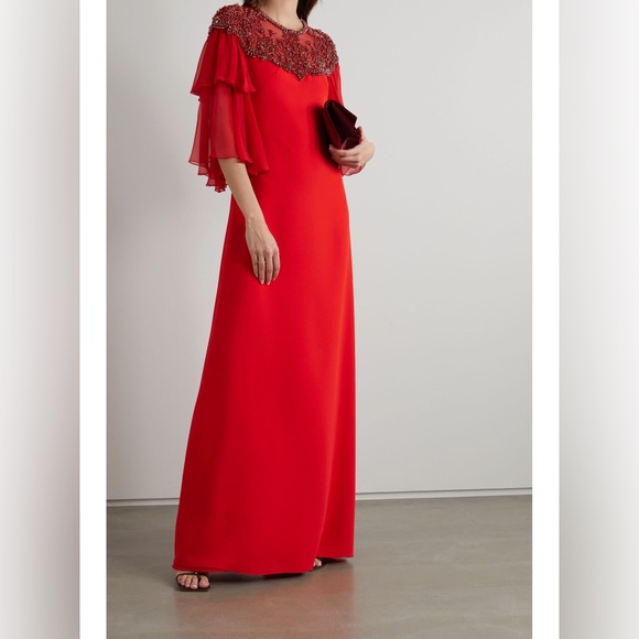 Jenny Packham Dresses & Skirts - Jenny Packham red embellished gown